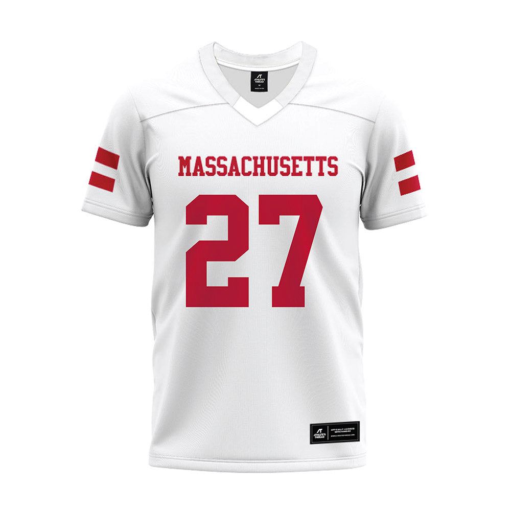 UMass - NCAA Football : Michael Pangaro - White Premium Football Jersey