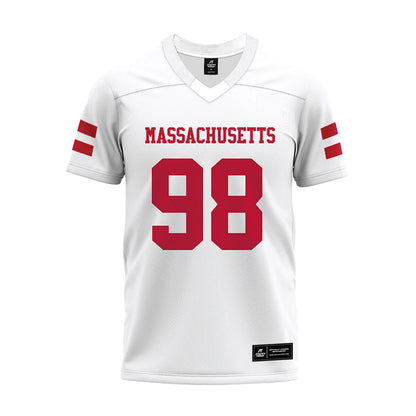 UMass - NCAA Football : Riley Moore - White Premium Football Jersey