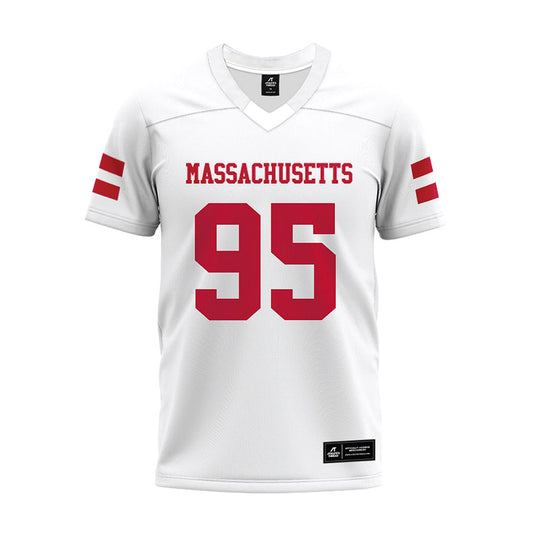 UMass - NCAA Football : CJ Kolodziey - White Premium Football Jersey