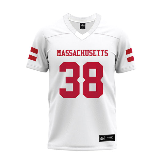UMass - NCAA Football : Zeraun Daniel - White Premium Football Jersey-0