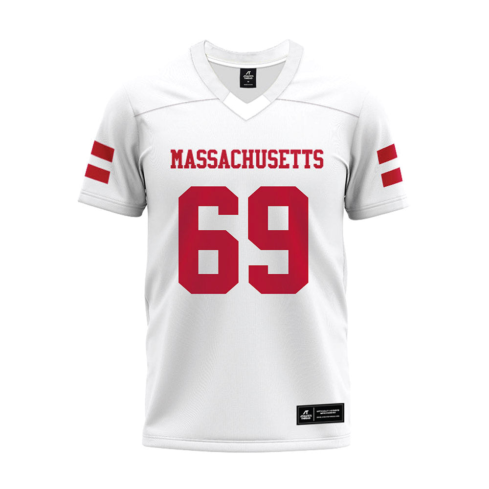 UMass - NCAA Football : Brock Taylor - White Premium Football Jersey-0