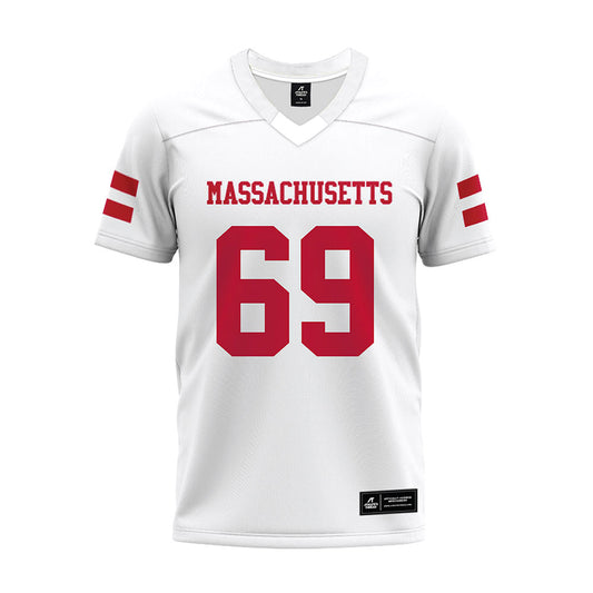 UMass - NCAA Football : Brock Taylor - White Premium Football Jersey-0