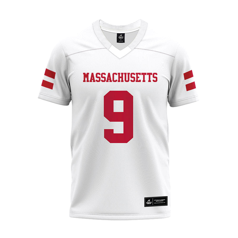 UMass - NCAA Football : Grant Jordan - White Premium Football Jersey-0