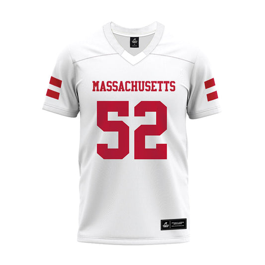 UMass - NCAA Football : Dean Shaffer - White Premium Football Jersey-0
