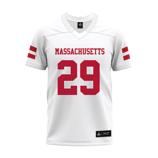 UMass - NCAA Football : Jacob Lurie - White Premium Football Jersey