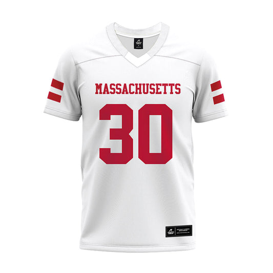 UMass - NCAA Football : Cookie Desiderio - White Premium Football Jersey