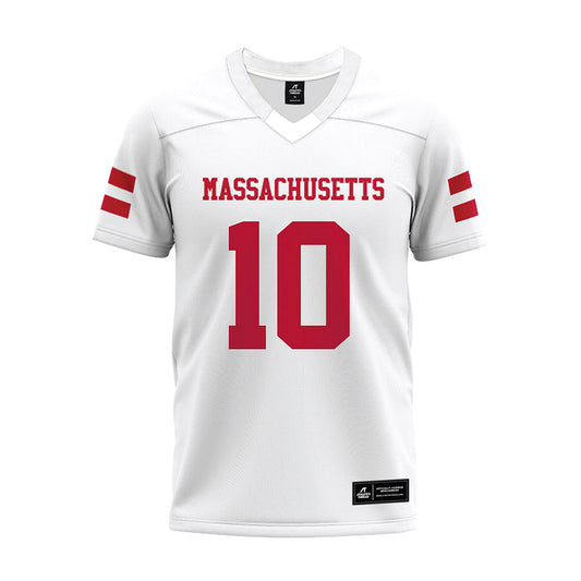 UMass - NCAA Football : Zukudo Igwenagu - White Premium Football Jersey