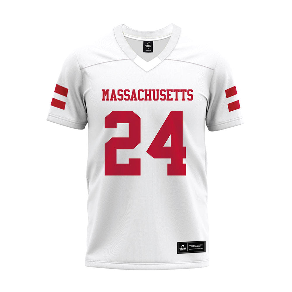 UMass - NCAA Football : Kamren Watkins-Hunter - White Premium Football Jersey