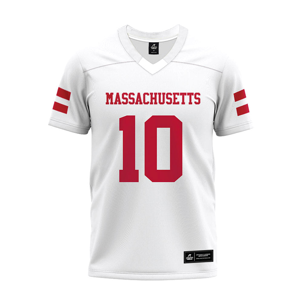 UMass - NCAA Football : TY Harding - White Premium Football Jersey