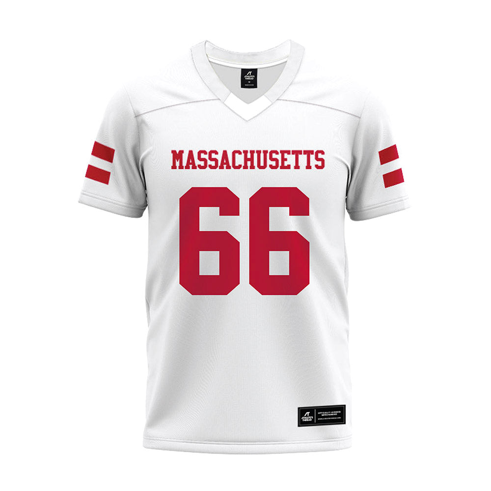 UMass - NCAA Football : Wyatt Terlaak - White Premium Football Jersey