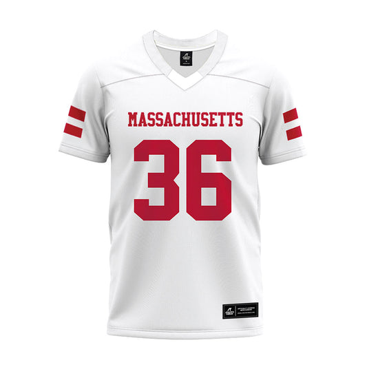 UMass - NCAA Football : Jyree Roberts - White Premium Football Jersey