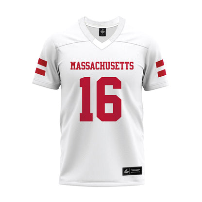 UMass - NCAA Football : Noah Staples - White Premium Football Jersey