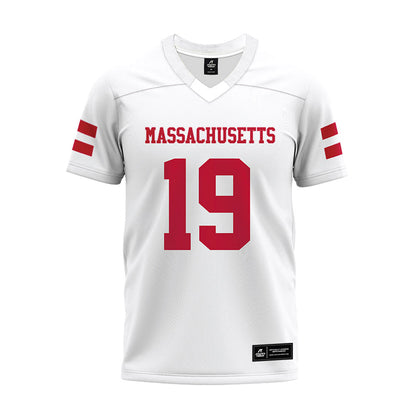 UMass - NCAA Football : Zach Lawrence - White Premium Football Jersey-0
