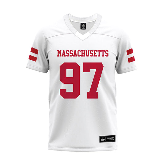 UMass - NCAA Football : Jermaine Wiggins Jr - White Premium Football Jersey