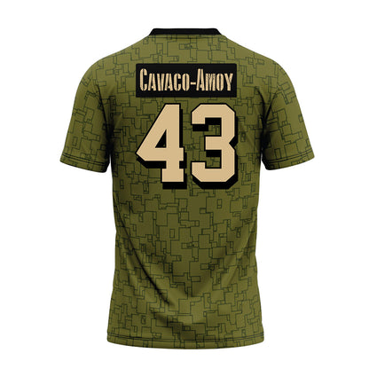 Hawaii - NCAA Football : Alika Cavaco-Amoy - Green Camo Premium Football Jersey-1