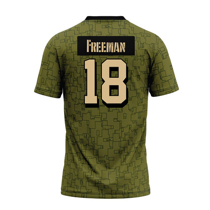Hawaii - NCAA Football : Caleb Freeman - Green Camo Premium Football Jersey-1