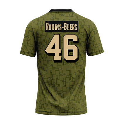 Hawaii - NCAA Football : Kellen Robins-Beers - Green Camo Premium Football Jersey-1