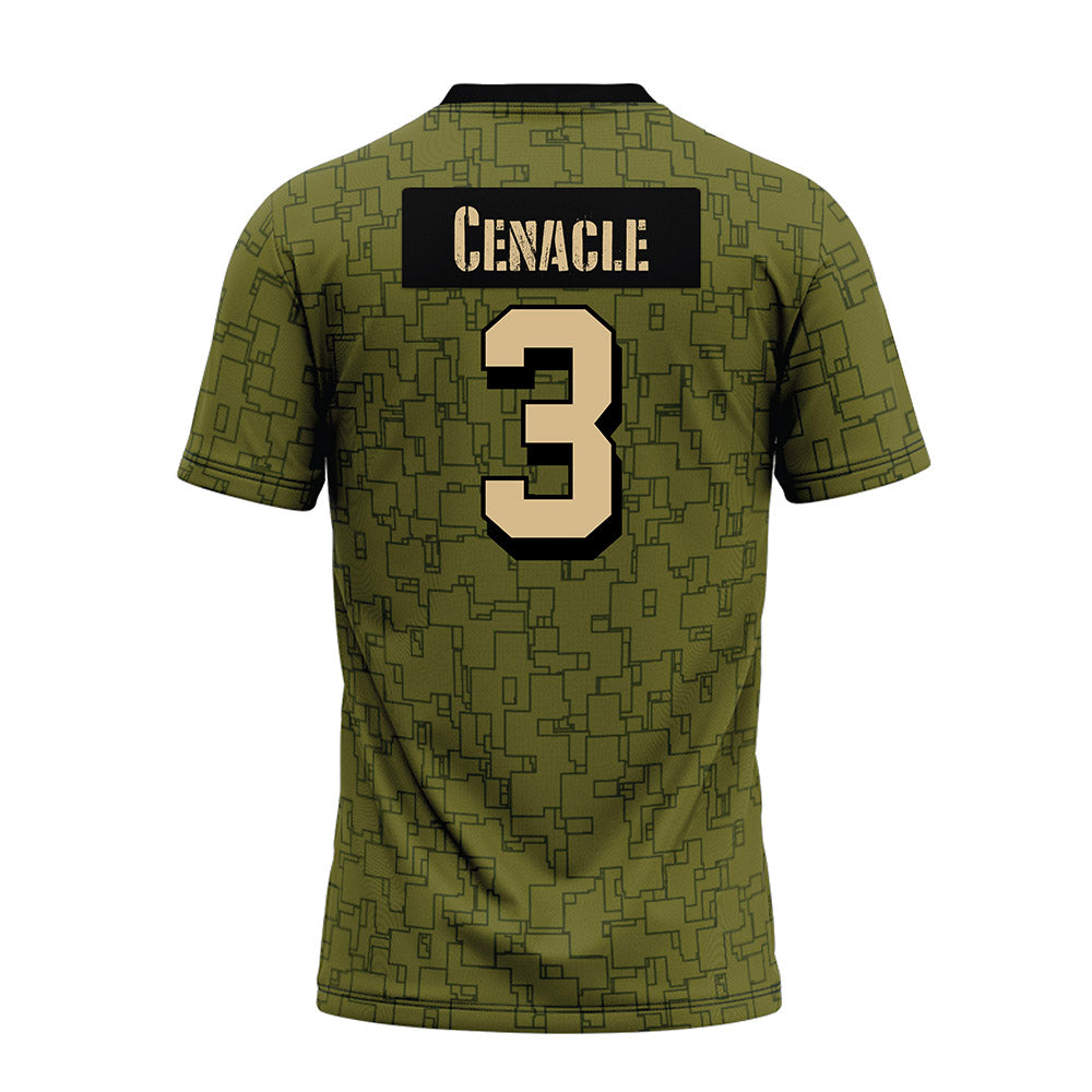 Hawaii - NCAA Football : Nick Cenacle - Green Camo Premium Football Jersey-1