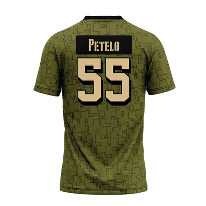 Hawaii - NCAA Football : Zoram Petelo - Green Camo Premium Football Jersey-1