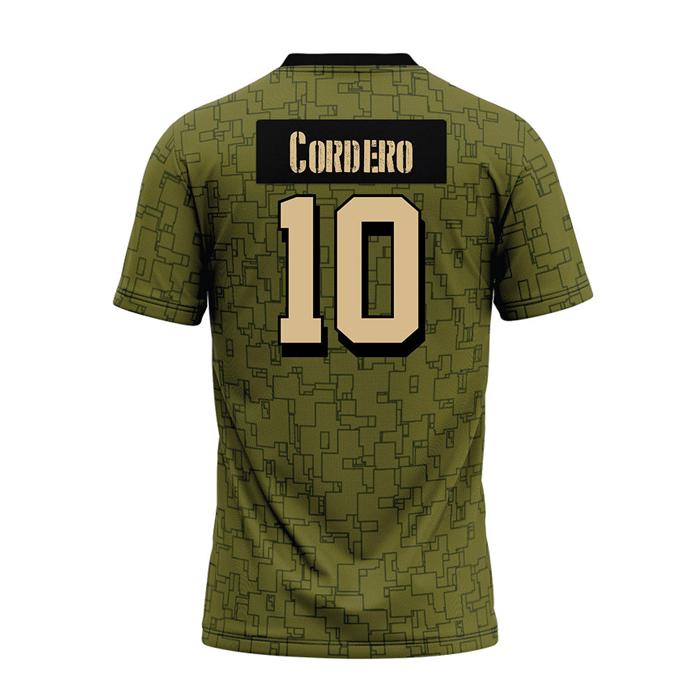 Hawaii - NCAA Football : David Cordero - Green Camo Premium Football Jersey-1