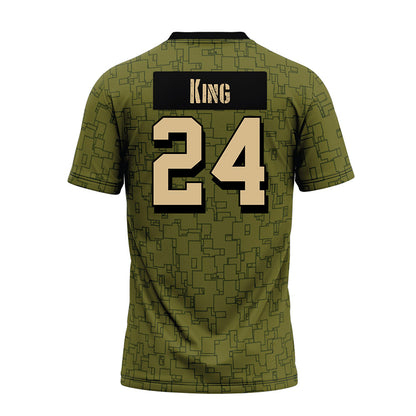 Hawaii - NCAA Football : Devyn King - Green Camo Premium Football Jersey-1