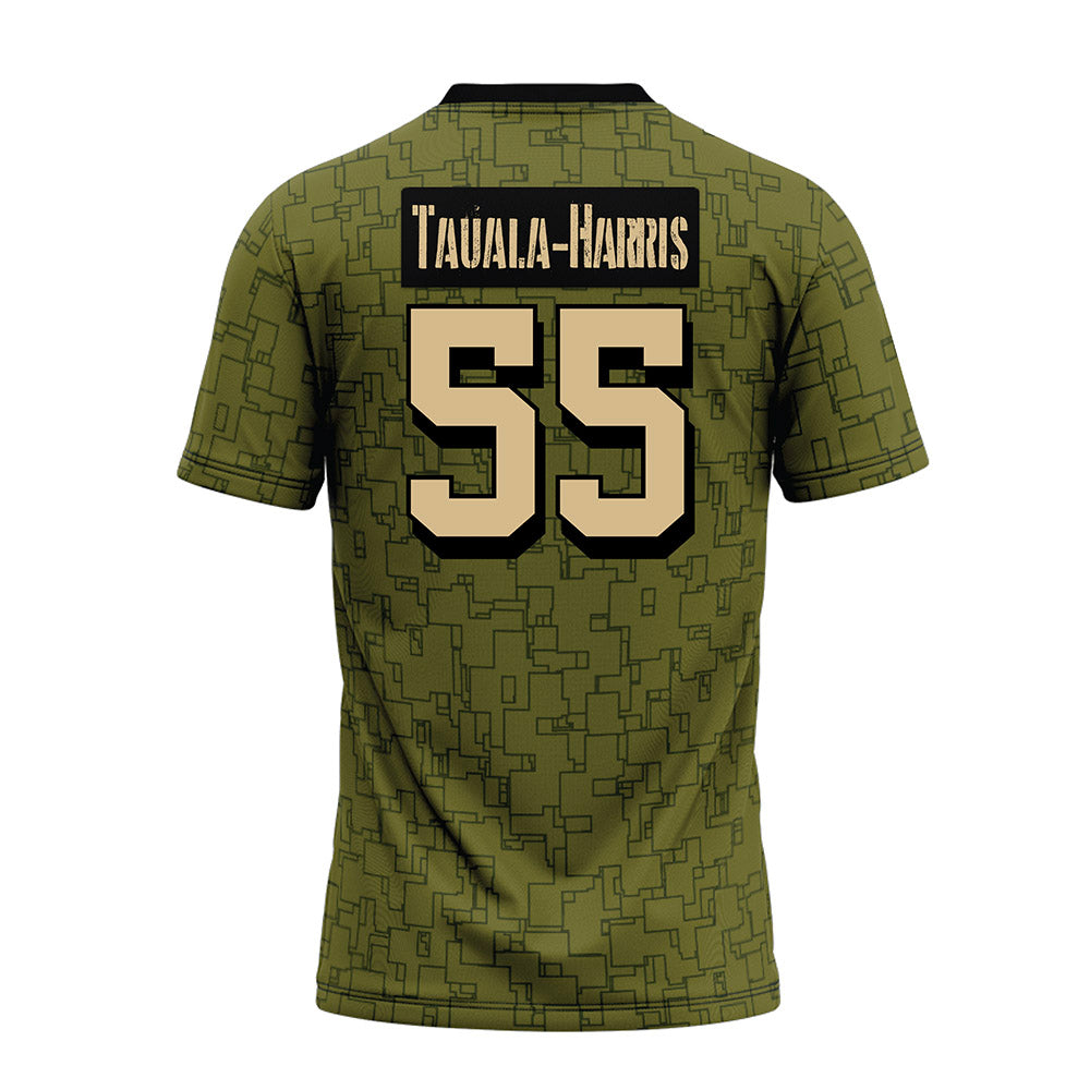 Hawaii - NCAA Football : Jay Tauala-Harris - Green Camo Premium Football Jersey-1
