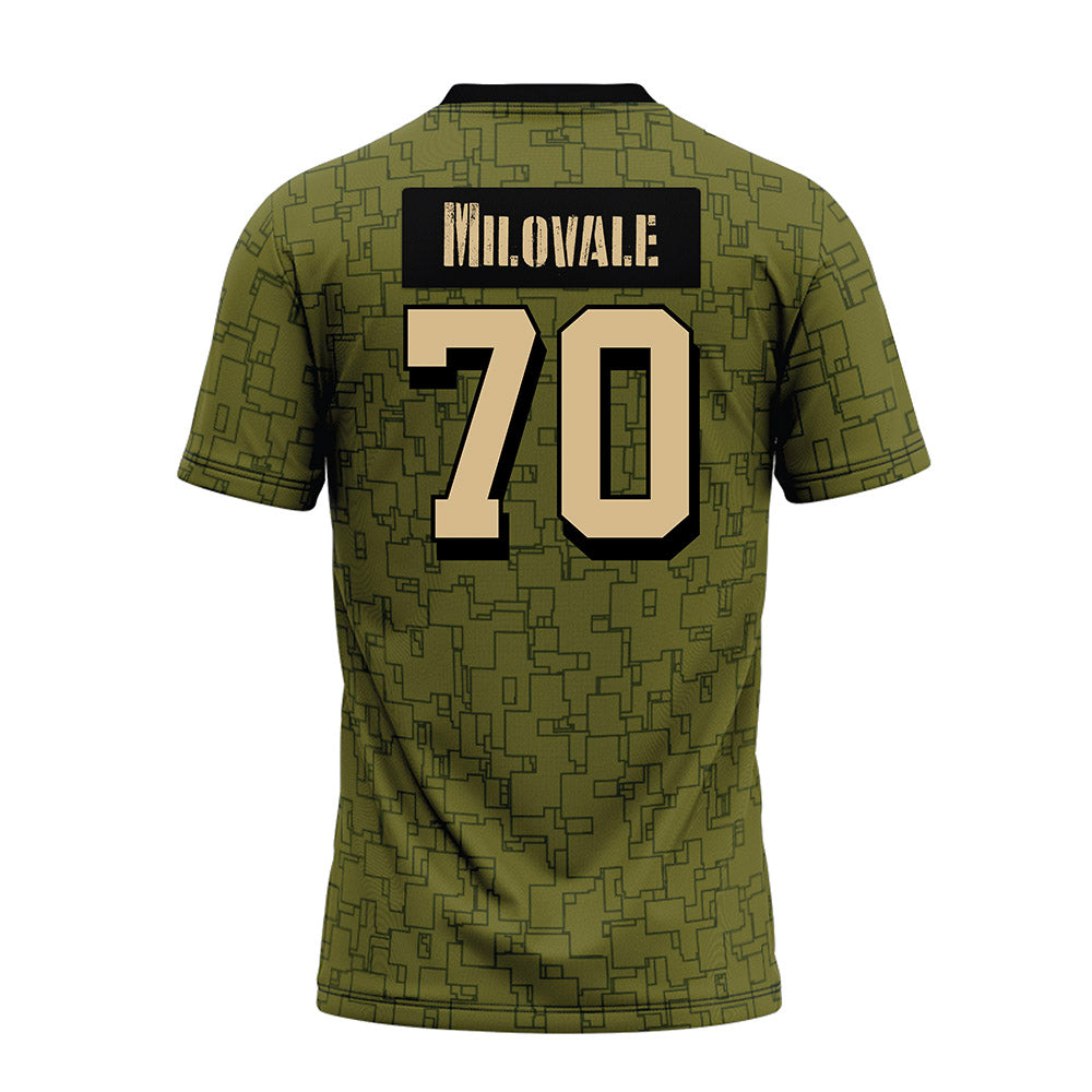 Hawaii - NCAA Football : James Milovale - Green Camo Premium Football Jersey-1