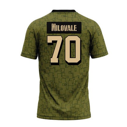Hawaii - NCAA Football : James Milovale - Green Camo Premium Football Jersey-1