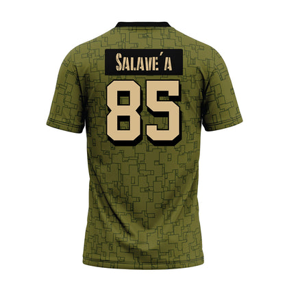 Hawaii - NCAA Football : Okland Salave'a - Green Camo Premium Football Jersey-1