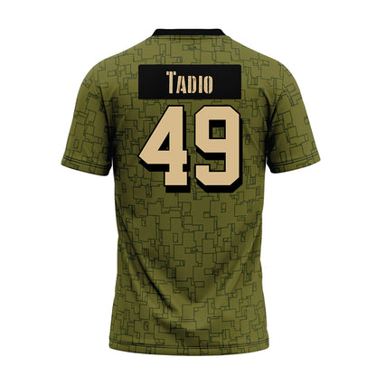 Hawaii - NCAA Football : Dennis Tadio - Green Camo Premium Football Jersey-1