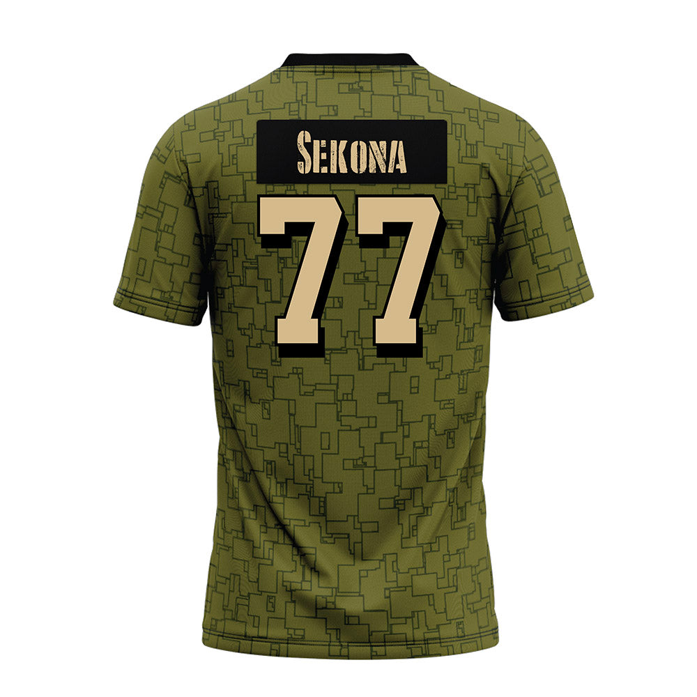Hawaii - NCAA Football : Jamar Sekona - Green Camo Premium Football Jersey-1
