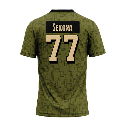 Hawaii - NCAA Football : Jamar Sekona - Green Camo Premium Football Jersey-1