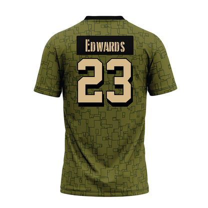 Hawaii - NCAA Football : Virdel Edwards - Green Camo Premium Football Jersey-1