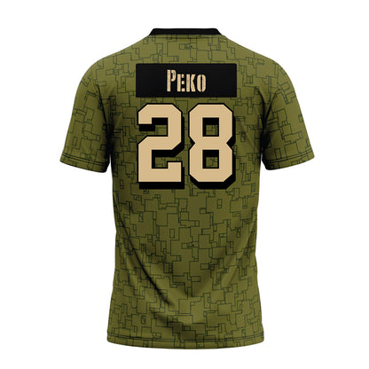 Hawaii - NCAA Football : Vaifanua Peko - Green Camo Premium Football Jersey-1