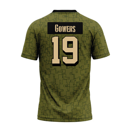 Hawaii - NCAA Football : Billy Gowers - Green Camo Premium Football Jersey-1