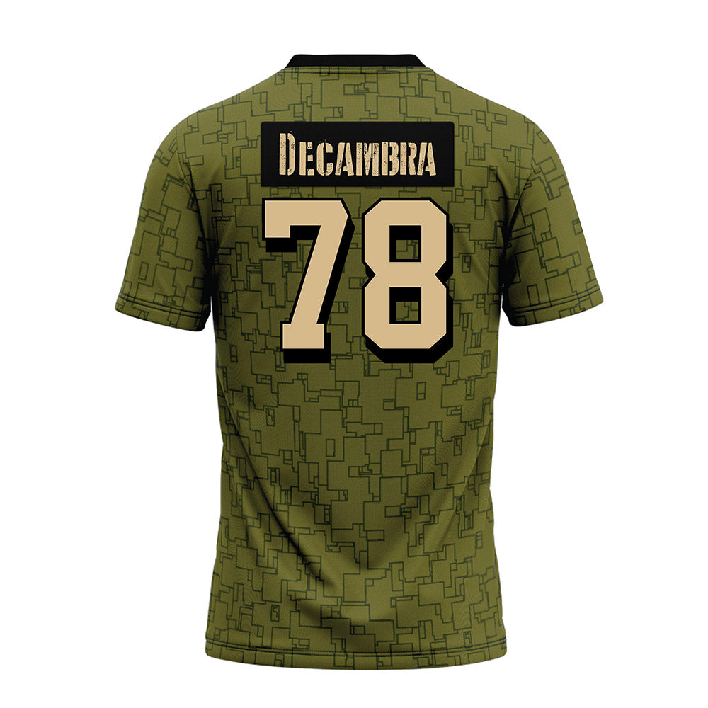 Hawaii - NCAA Football : Blaine Decambra - Green Camo Premium Football Jersey-1