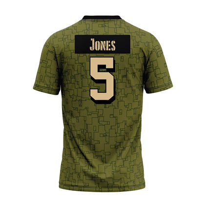 Hawaii - NCAA Football : Tariq Jones - Green Camo Premium Football Jersey-1