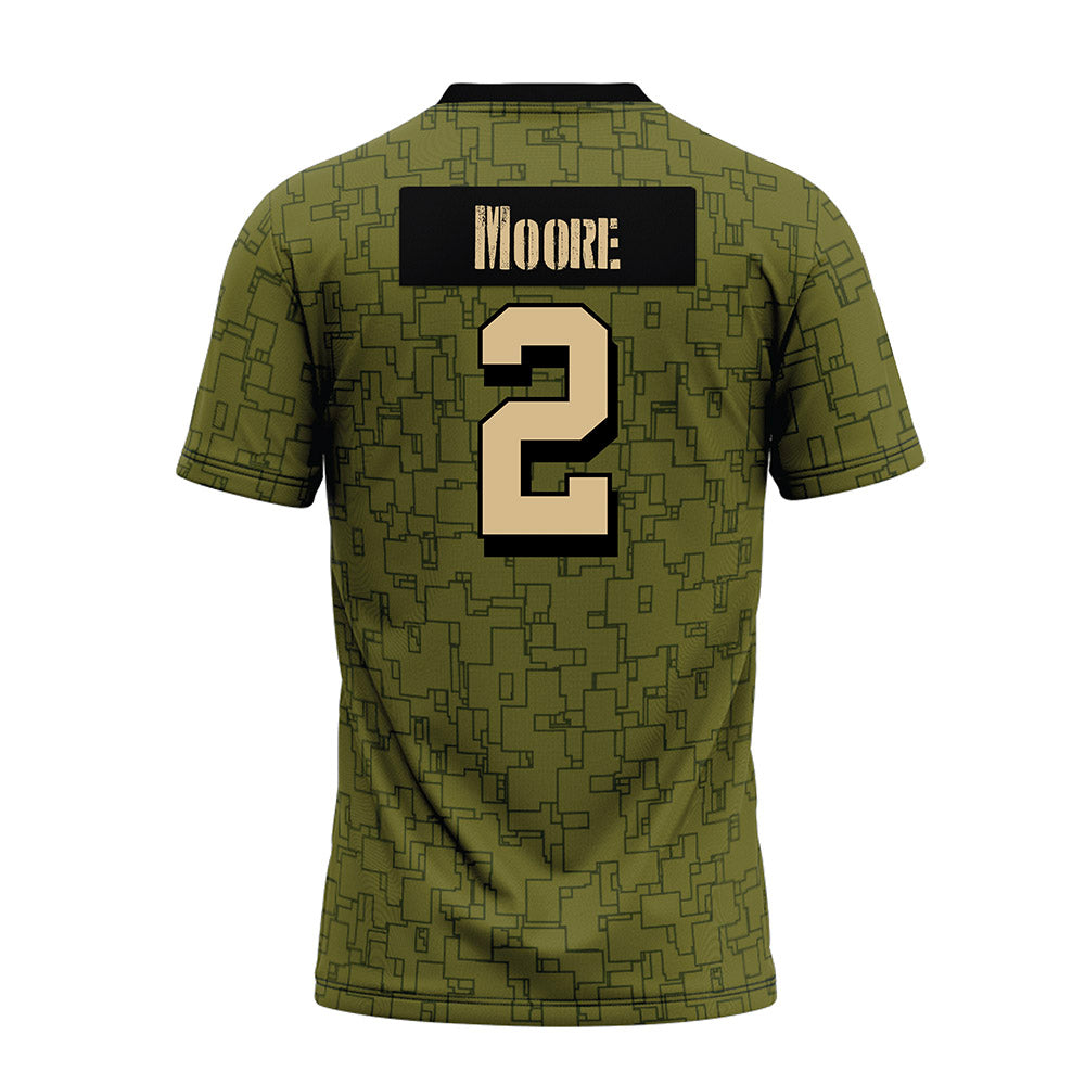 Hawaii - NCAA Football : Bronz Moore - Green Camo Premium Football Jersey-1