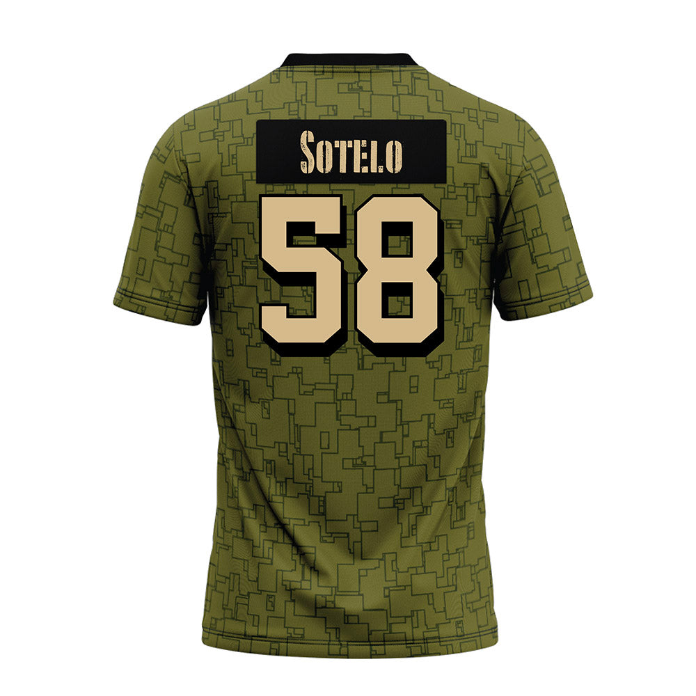 Hawaii - NCAA Football : Zhen-keith Sotelo - Green Camo Premium Football Jersey-1