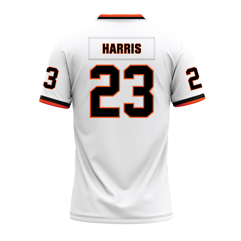 Oklahoma State - NCAA Football : Kenneth Harris - White Premium Football Jersey