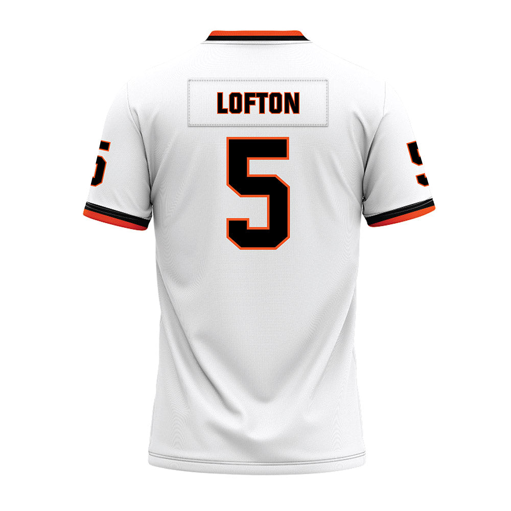 Oklahoma State - NCAA Football : Dawain Lofton - White Premium Football Jersey