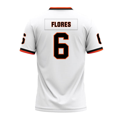 Oklahoma State - NCAA Football : Zane Flores - White Premium Football Jersey