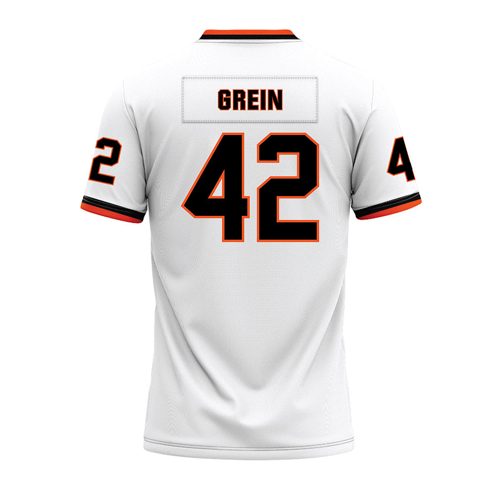 Oklahoma State - NCAA Football : Dominic Grein - White Premium Football Jersey