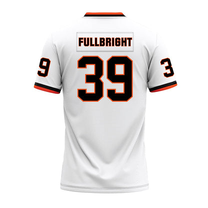 Oklahoma State - NCAA Football : Draden Fullbright - White Premium Football Jersey-1