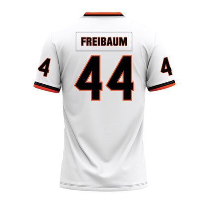 Oklahoma State - NCAA Football : Shea Freibaum - White Premium Football Jersey