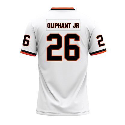 Oklahoma State - NCAA Football : Jacobi Oliphant jr - White Premium Football Jersey