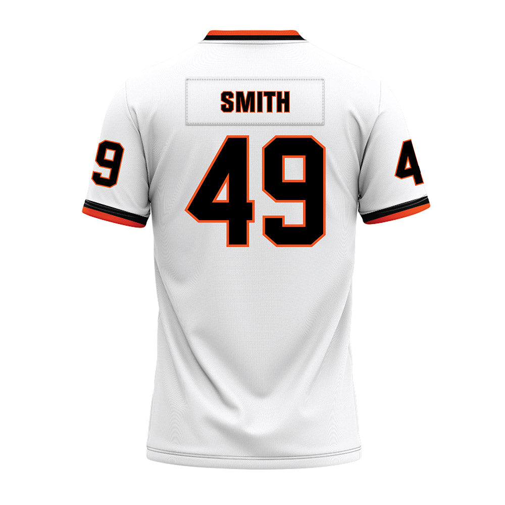 Oklahoma State - NCAA Football : Evan Smith - White Premium Football Jersey