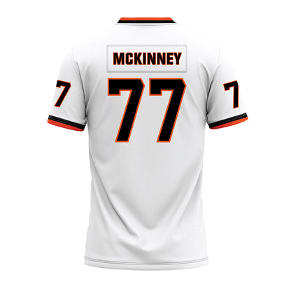 Oklahoma State - NCAA Football : Noah McKinney - White Premium Football Jersey