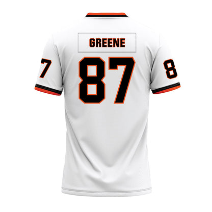 Oklahoma State - NCAA Football : Cutter Greene - White Premium Football Jersey