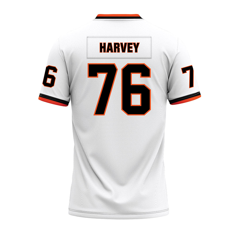 Oklahoma State - NCAA Football : Calvin Harvey - White Premium Football Jersey